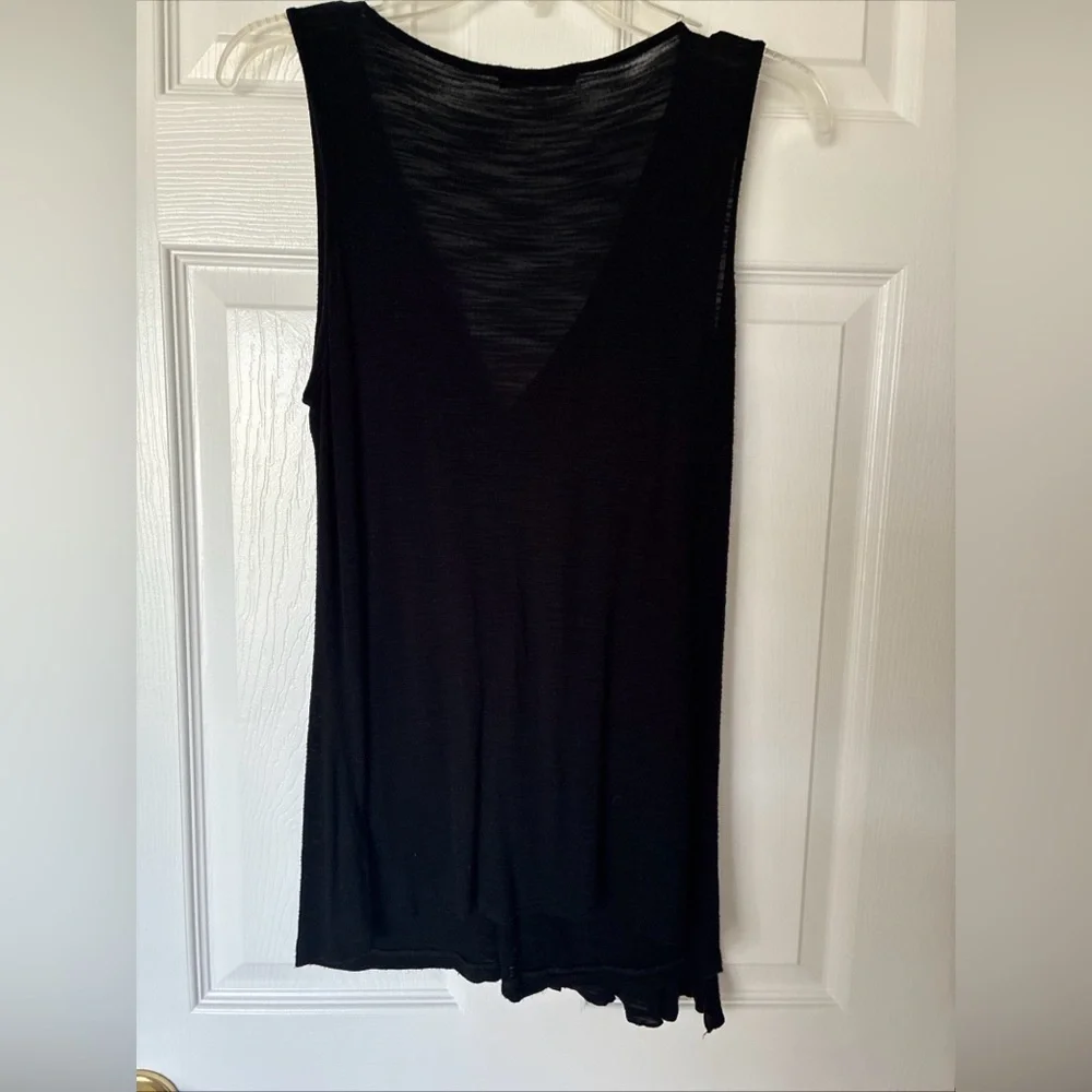 Cable & Gauge Black Textured Knit Top Size M - Picture 3 of 7